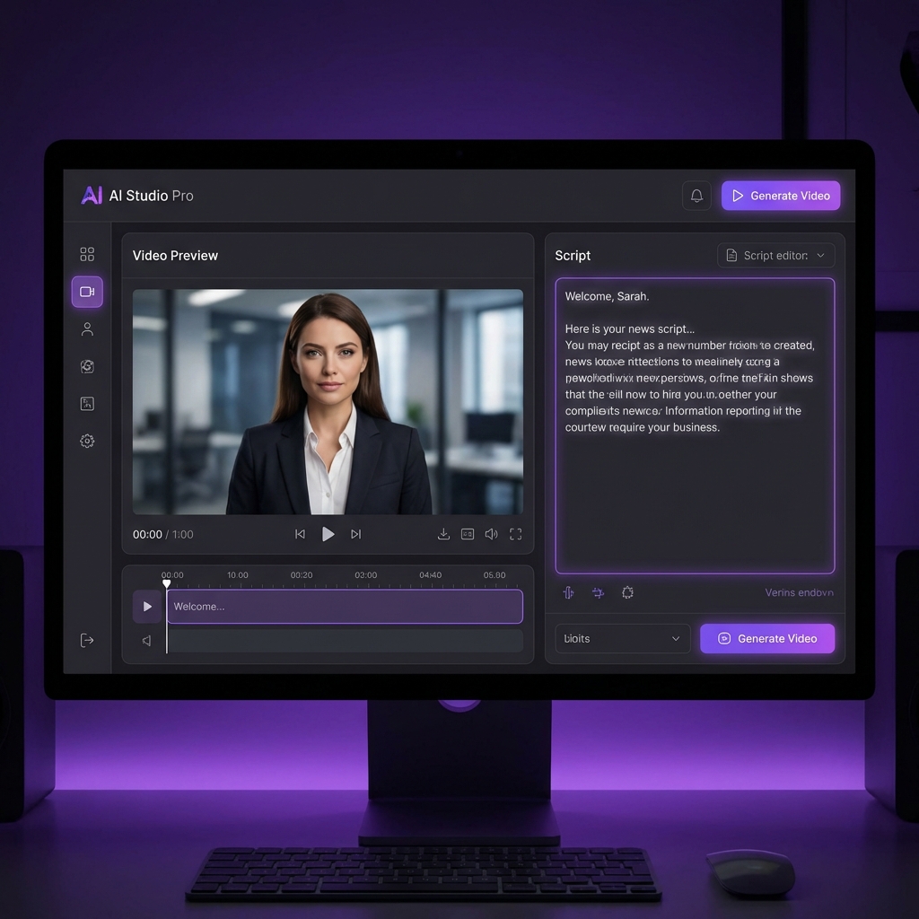 AI Avatar Video Editor Interface